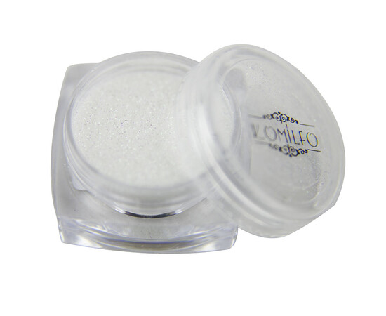 Зображення 4 Блискітки Komilfo 031, розмір 0.1 мм білі, помаранчево-зелений перелив, 2.5 г, Колір: 031