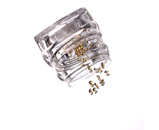 Зображення 3 Текстурні заклепки Komilfo овал малий 1*2 мм, золото, 50 шт