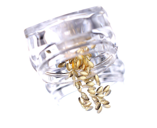 Зображення 3 Текстурні заклепки Komilfo овал великий 1.5*3 мм, золото, 50 шт