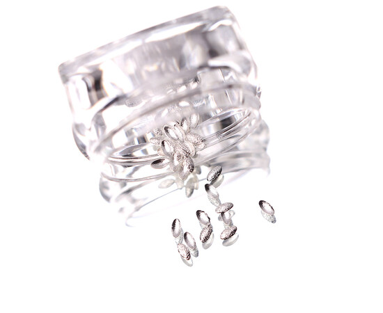 Зображення 3 Текстурні заклепки Komilfo овал великий 1.5*3 мм, срібло, 50 шт