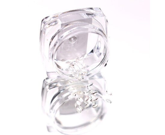 Зображення 4 Текстурні заклепки Komilfo овал великий 1.5*3 мм, срібло, 50 шт