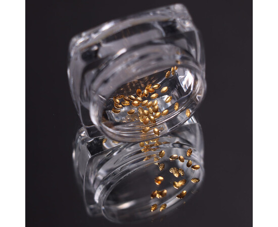 Зображення 2 Текстурні заклепки Komilfo овал малий 1*2 мм, золото, 50 шт