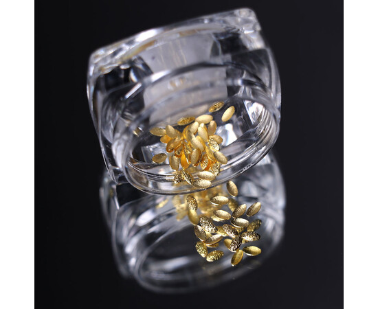 Зображення 2 Текстурні заклепки Komilfo овал великий 1.5*3 мм, золото, 50 шт