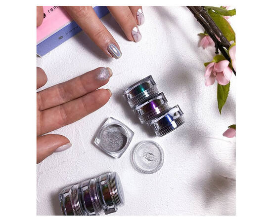 Зображення 8 Втирака для нігтів Komilfo Жук 002 зелено-рожево-золотий, 0.5 г, Об'єм (мл, г): 0.5, Колір: 002