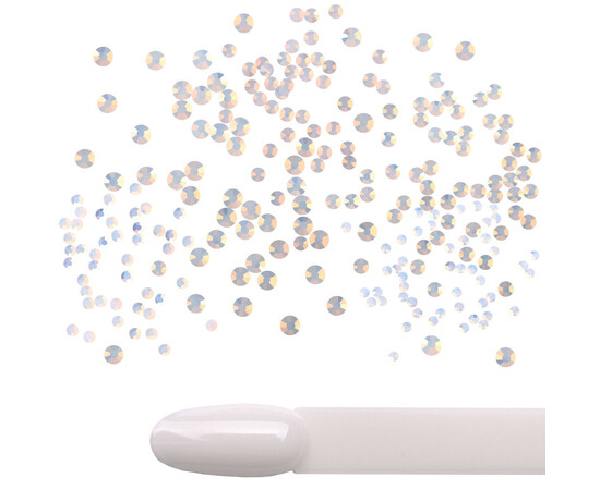 Изображение 2 Стразы Komilfo White Opal, разные размеры, 1400 шт, Цвет: White Opal