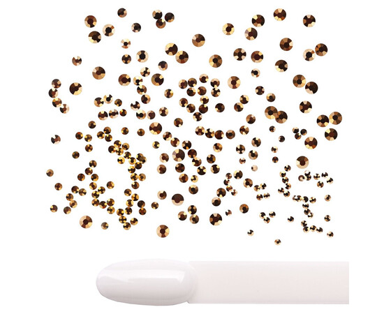 Зображення 2 Стрази Komilfo Gold, різні розміри, 1400 шт, Колір: Gold