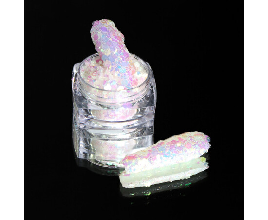 Зображення 2 Блискітки Komilfo фотохромні MIX-001 мікс розмірів, 2.5 г, Колір: 001