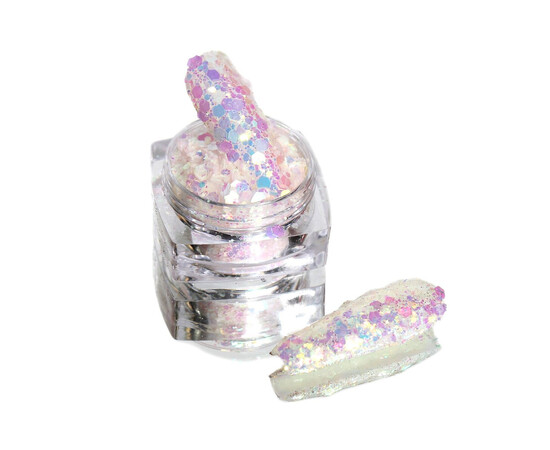 Зображення 3 Блискітки Komilfo фотохромні MIX-001 мікс розмірів, 2.5 г, Колір: 001