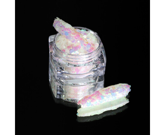 Зображення 2 Блискітки Komilfo фотохромні MIX-003 мікс розмірів, 2.5 г, Колір: 003