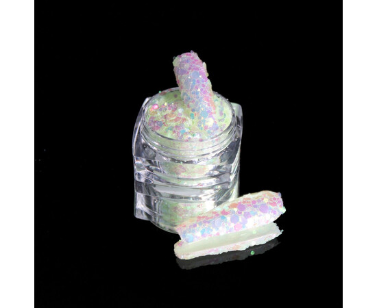 Зображення 2 Блискітки Komilfo фотохромні MIX-008 мікс розмірів, 2.5 г, Колір: 008