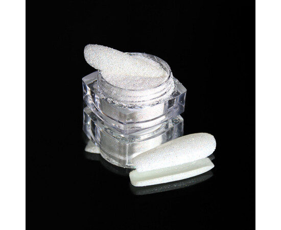 Зображення 2 Блискітки Komilfo 023E, розмір 0.2 мм білі різнокольорові, 2.5 г, Колір: 023E