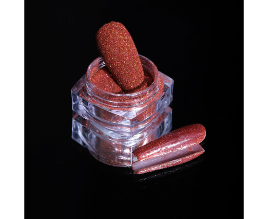 Зображення 2 Блискітки Komilfo 013, розмір 0.08 мм помаранчеві голограма, 2.5 г, Колір: 013