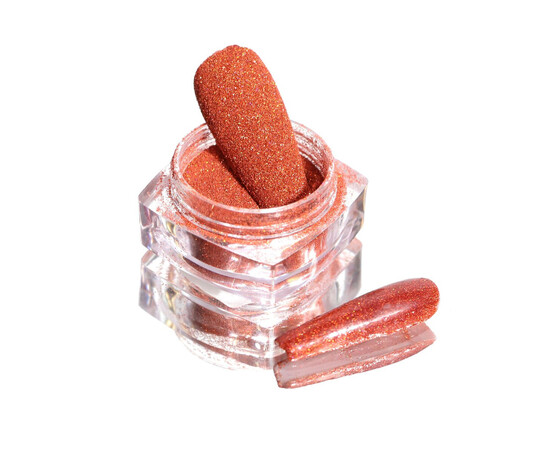 Зображення 3 Блискітки Komilfo 013, розмір 0.08 мм помаранчеві голограма, 2.5 г, Колір: 013