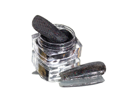 Зображення 3 Блискітки Komilfo 014, розмір 0.1 мм графіт голограма, 2.5 г, Колір: 014