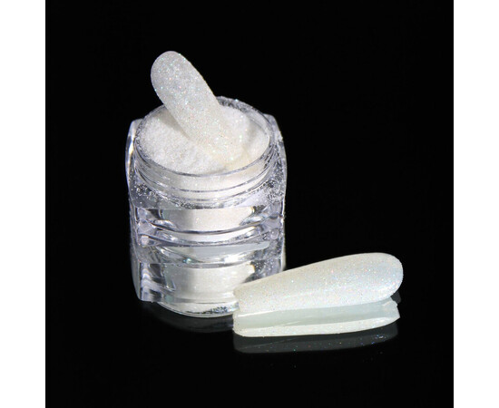 Зображення 2 Блискітки Komilfo 021, розмір 0.1 мм білі різнокольорові, 2.5 г, Колір: 021