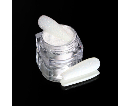 Зображення 2 Блискітки Komilfo 029, розмір 0.1 мм білі, червоно-зелений перелив, 2.5 г, Колір: 029