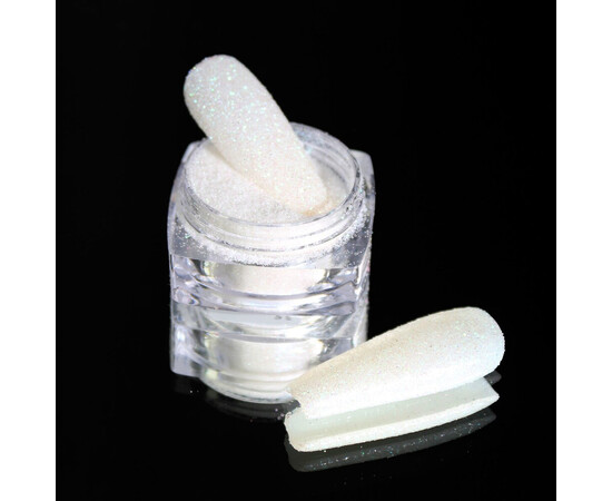 Зображення 2 Блискітки Komilfo 031, розмір 0.1 мм білі, помаранчево-зелений перелив, 2.5 г, Колір: 031