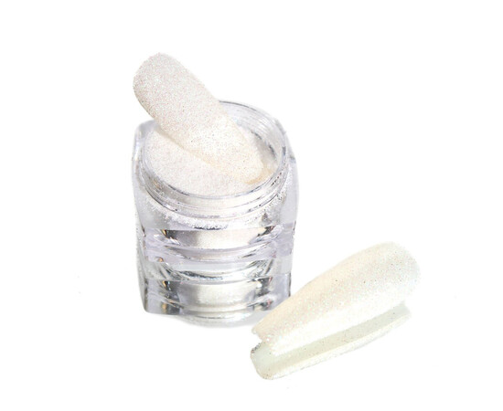 Зображення 3 Блискітки Komilfo 031, розмір 0.1 мм білі, помаранчево-зелений перелив, 2.5 г, Колір: 031