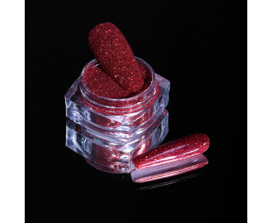 Зображення 2 Блискітки Komilfo 036, розмір 0.08 мм яскраво-червоні, 2.5 г, Колір: 036