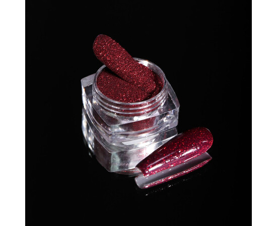 Зображення 2 Блискітки Komilfo 038, розмір 0.08 мм темно-червоні, 2.5 г, Колір: 038