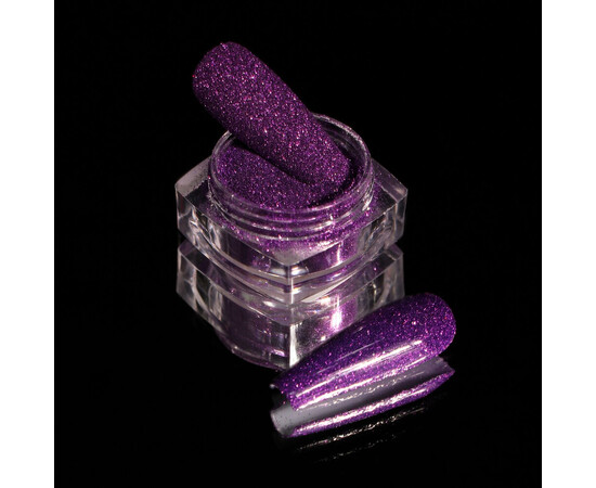 Зображення 2 Блискітки Komilfo 042, розмір 0.08 мм насичено-фіолетові, 2.5 г, Колір: 042