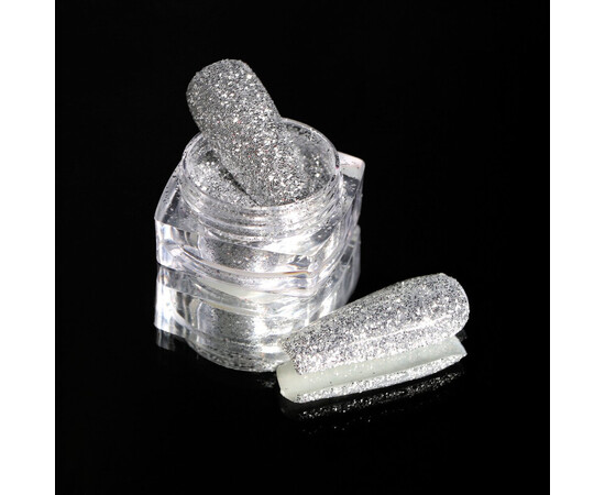 Зображення 2 Блискітки Komilfo 102F, розмір 0.3 мм срібло, 2.5 г, Колір: 102F