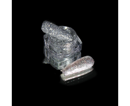 Зображення 2 Блискітки Komilfo 102G, розмір 0.4 мм срібло, 2.5 г, Колір: 102G