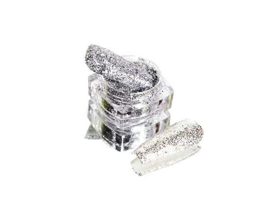 Зображення 3 Блискітки Komilfo 102G, розмір 0.4 мм срібло, 2.5 г, Колір: 102G