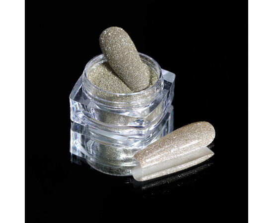 Изображение 2 Блестки Komilfo 105, размер 0.08 мм белое золото, 2.5 г, Цвет: 105