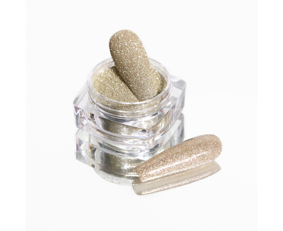 Изображение 3 Блестки Komilfo 105, размер 0.08 мм белое золото, 2.5 г, Цвет: 105