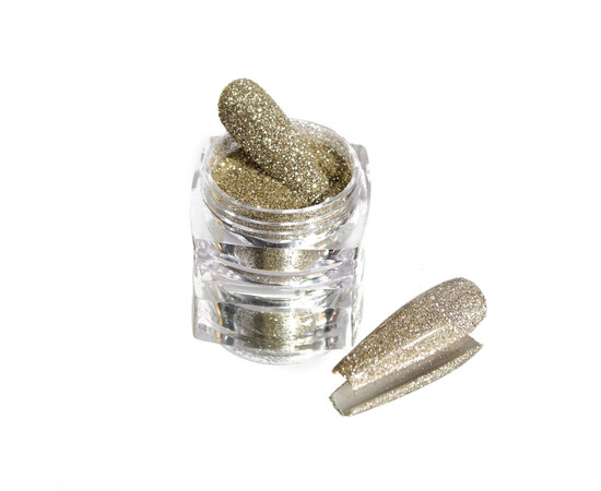 Зображення 3 Блискітки Komilfo 105D, розмір 0.15 мм біле золото, 2.5 г, Колір: 105D