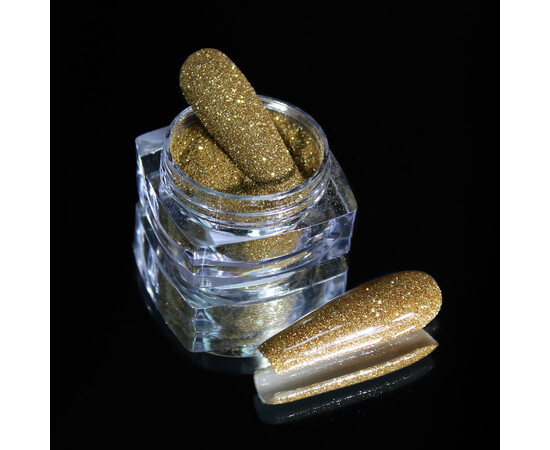 Зображення 2 Блискітки Komilfo 108, розмір 0.08 мм бліде золото, 2.5 г, Колір: 108