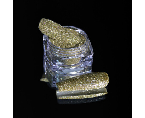 Зображення 2 Блискітки Komilfo 109, розмір 0.08 мм світле золото, 2.5 г, Колір: 109