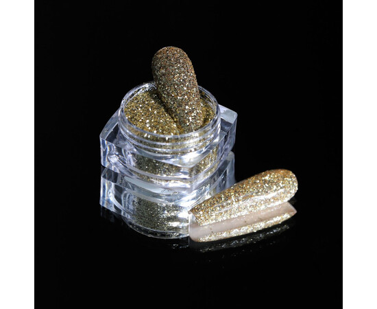 Зображення 2 Блискітки Komilfo 109F, розмір 0.3 мм світле золото, 2.5 г, Колір: 109F