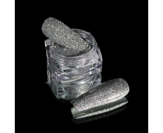 Зображення 2 Блискітки Komilfo 103B, розмір 0.1 мм, блискуче срібло, 2.5 г, Колір: 103B