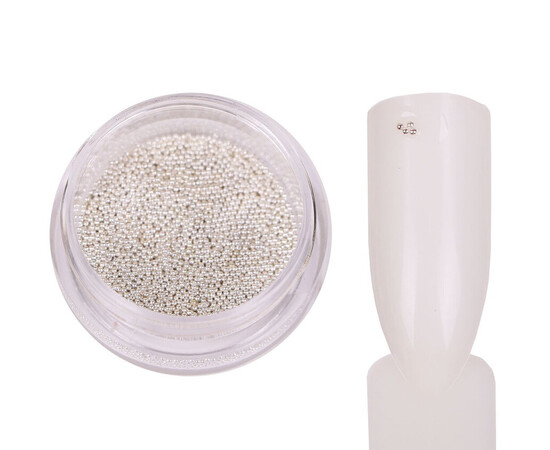 Зображення 2 Бульйонки металеві Komilfo срібло, 0.6 мм, 6 г