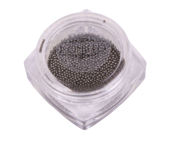 Зображення 6 Бульйонки металеві Komilfo black nickel, 0.8 мм, 6 г