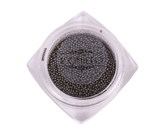 Зображення 2 Бульйонки металеві Komilfo black nickel, 0.8 мм, 6 г