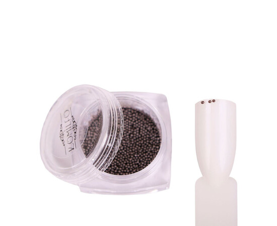 Зображення 3 Бульйонки металеві Komilfo black nickel, 0.8 мм, 6 г