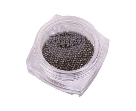 Зображення 2 Бульйонки металеві Komilfo black nickel, 1 мм, 6 г