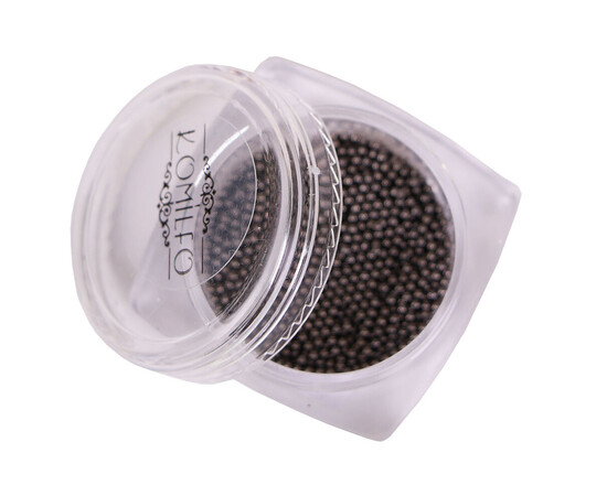 Зображення 6 Бульйонки металеві Komilfo black nickel, 1 мм, 6 г