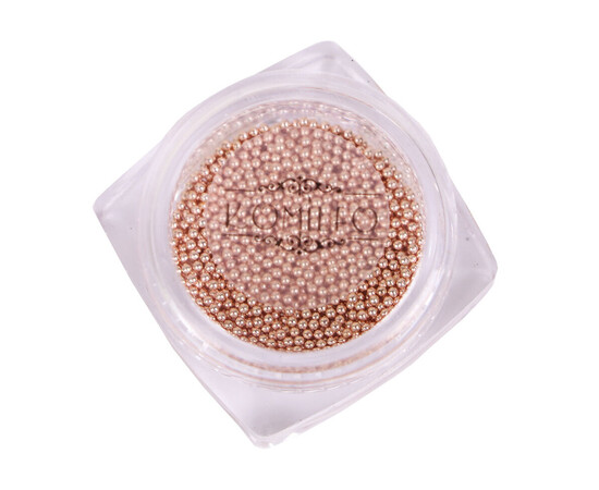 Зображення 2 Бульйонки металеві Komilfo rose gold, 1 мм, 6 г