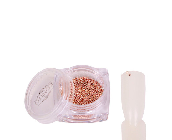 Зображення 3 Бульйонки металеві Komilfo rose gold, 1 мм, 6 г