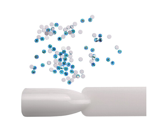 Изображение 2 Стразы Komilfo Blue zircon AB, размер 3, 100 шт, Цвет: Blue Zircon AB 3