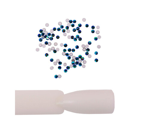 Изображение 2 Стразы Komilfo Jet Black AB, размер 3, 100 шт, Цвет: Jet Black AB 3