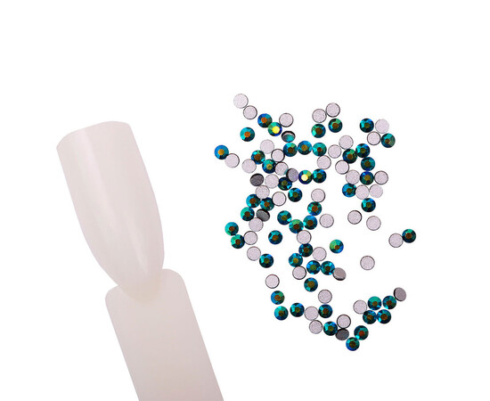 Изображение 2 Стразы Komilfo Jet Black AB, размер 5, 100 шт, Цвет: Jet Black AB 5