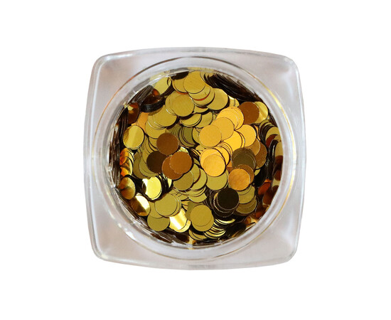 Зображення 4 Блискітки для декору Komilfo Disco Design 027 золото, 3 мм, 1 г, Колір: 027