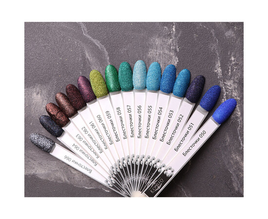 Зображення 2 Блискітки Komilfo 053, розмір 0.08 мм яскраво-блакитні, 2.5 г, Колір: 053