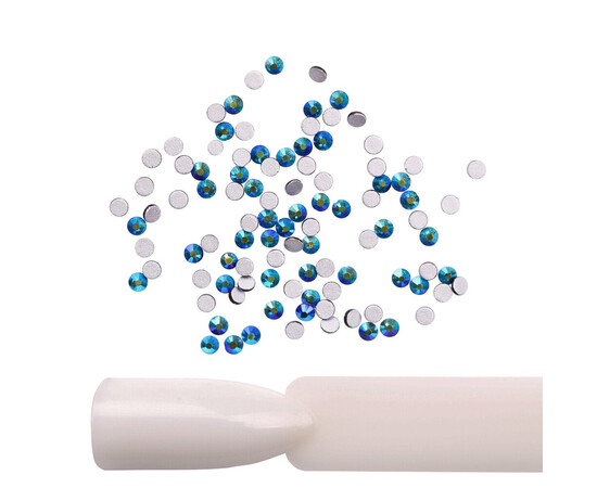 Изображение 2 Стразы Komilfo Jet Black AB, размер 6, 100 шт, Цвет: Jet Black AB 6