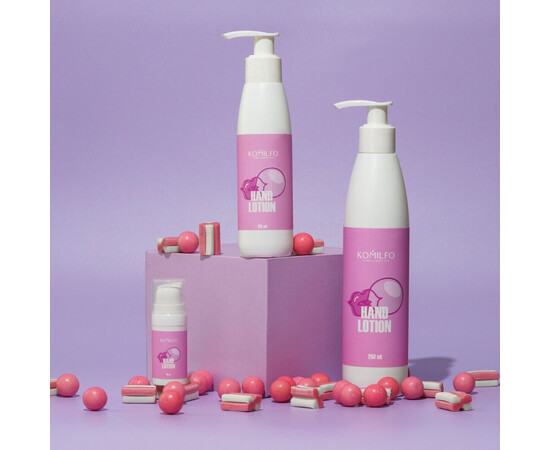 Изображение 2 Лосьон для рук Komilfo Hand Lotion Bubble Gum жвачка, 125 мл, Объем (мл, г): 125